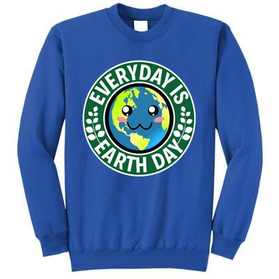 Cute Everyday Is Earth Day Environtal Eco Planet Gift Tall Sweatshirt