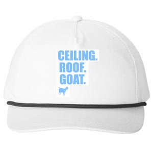 Ceiling. Roof. Goat. The Ceiling is the Roof The Goat of Basketball Snapback Five-Panel Rope Hat