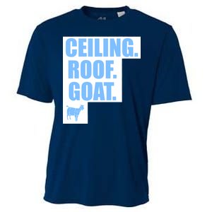 Ceiling. Roof. Goat. The Ceiling is the Roof The Goat of Basketball Cooling Performance Crew T-Shirt