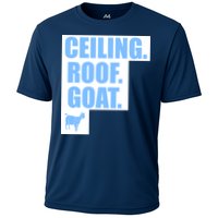 Ceiling. Roof. Goat. The Ceiling is the Roof The Goat of Basketball Cooling Performance Crew T-Shirt