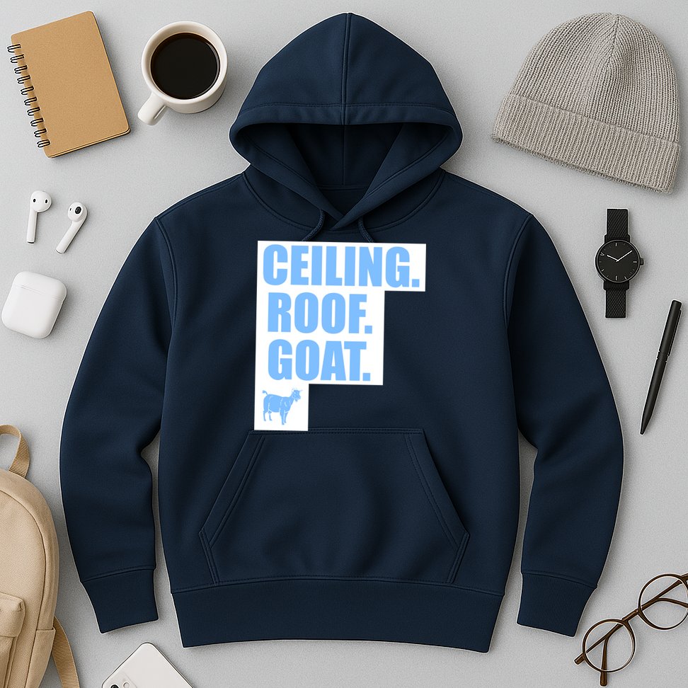 Ceiling. Roof. Goat. The Ceiling is the Roof The Goat of Basketball Hoodie