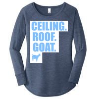 Ceiling. Roof. Goat. The Ceiling is the Roof The Goat of Basketball Women's Perfect Tri Tunic Long Sleeve Shirt