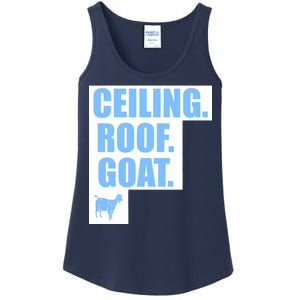 Ceiling. Roof. Goat. The Ceiling is the Roof The Goat of Basketball Ladies Essential Tank