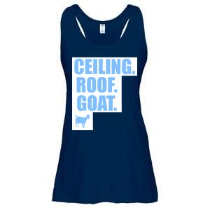 Ceiling. Roof. Goat. The Ceiling is the Roof The Goat of Basketball Ladies Essential Flowy Tank