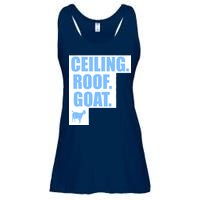 Ceiling. Roof. Goat. The Ceiling is the Roof The Goat of Basketball Ladies Essential Flowy Tank