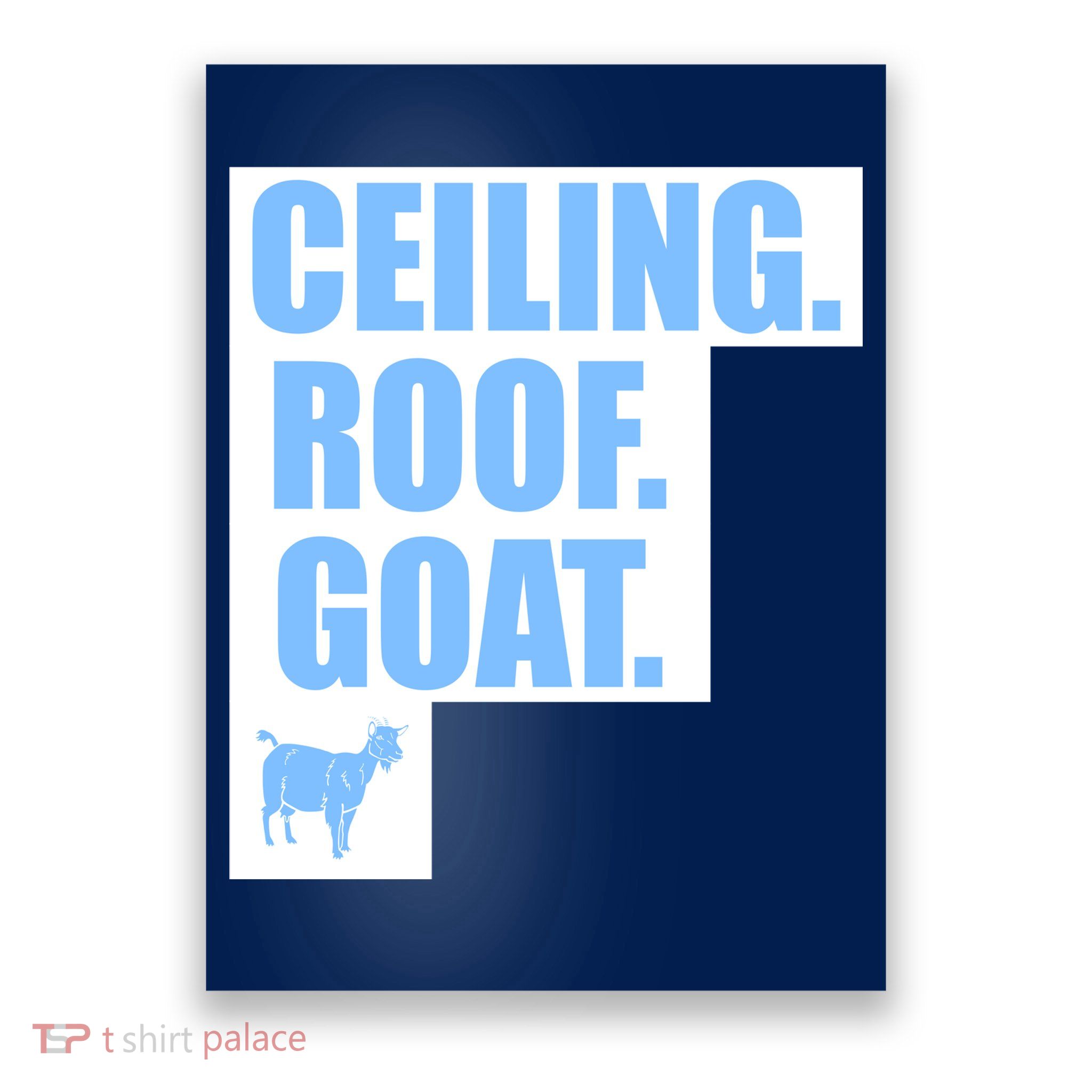 Ceiling. Roof. Goat. The Ceiling is the Roof The Goat of Basketball Poster