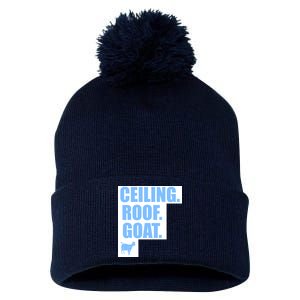 Ceiling. Roof. Goat. The Ceiling is the Roof The Goat of Basketball Pom Pom 12in Knit Beanie