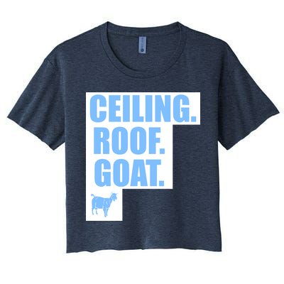 Ceiling. Roof. Goat. The Ceiling is the Roof The Goat of Basketball Crop Top