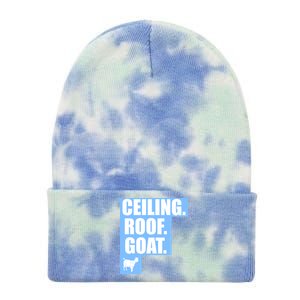 Ceiling. Roof. Goat. The Ceiling is the Roof The Goat of Basketball Tie Dye 12in Knit Beanie