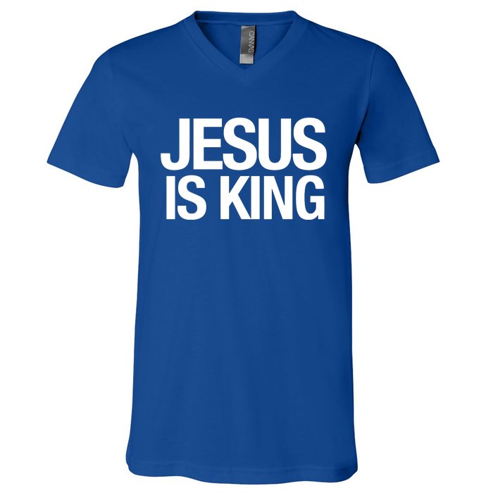 Carew Ellington Jesus Is King V-Neck T-Shirt