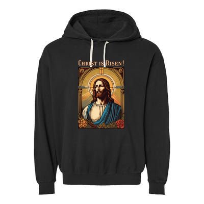 Christian Easter Jesus Christ Is Risen Garment-Dyed Fleece Hoodie