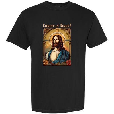 Christian Easter Jesus Christ Is Risen Garment-Dyed Heavyweight T-Shirt