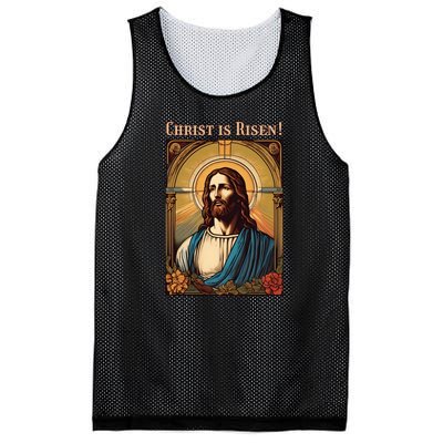 Christian Easter Jesus Christ Is Risen Mesh Reversible Basketball Jersey Tank