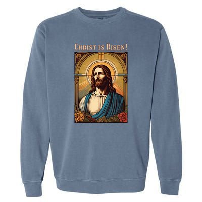 Christian Easter Jesus Christ Is Risen Garment-Dyed Sweatshirt