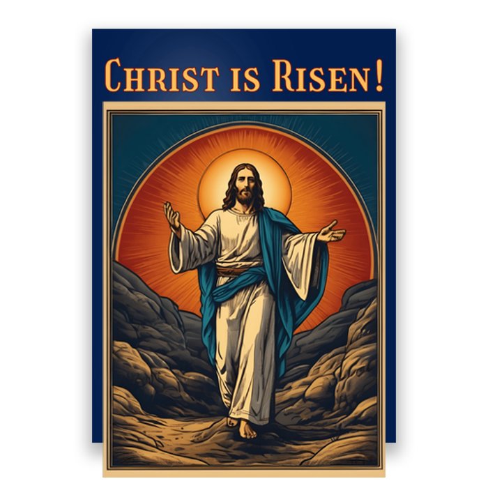 Christian Easter Jesus Christ Is Risen Poster