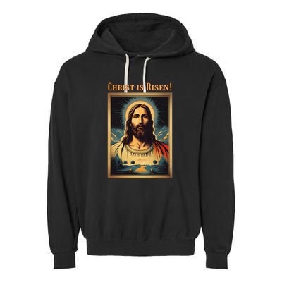 Christian Easter Jesus Christ Is Risen Garment-Dyed Fleece Hoodie