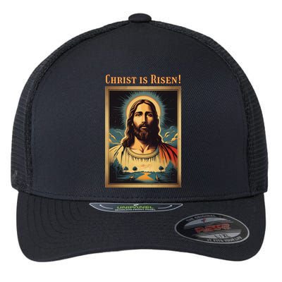 Christian Easter Jesus Christ Is Risen Flexfit Unipanel Trucker Cap