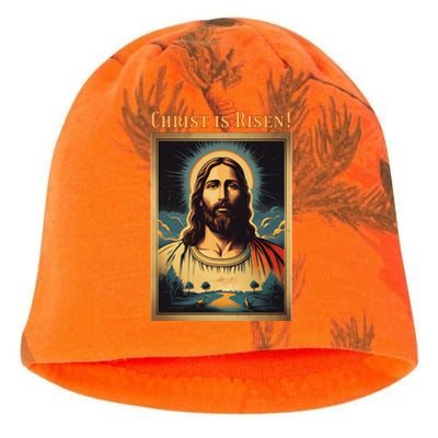 Christian Easter Jesus Christ Is Risen Kati - Camo Knit Beanie