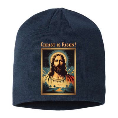 Christian Easter Jesus Christ Is Risen Sustainable Beanie