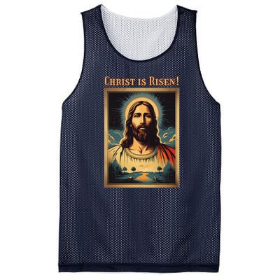 Christian Easter Jesus Christ Is Risen Mesh Reversible Basketball Jersey Tank