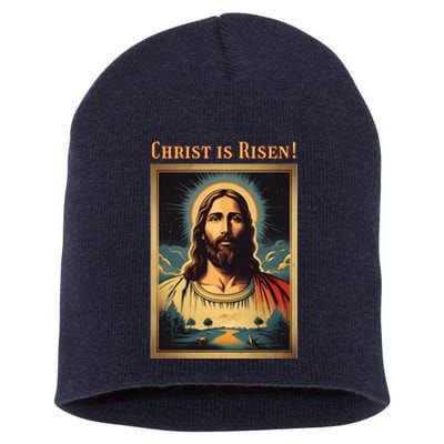 Christian Easter Jesus Christ Is Risen Short Acrylic Beanie