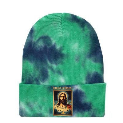 Christian Easter Jesus Christ Is Risen Tie Dye 12in Knit Beanie