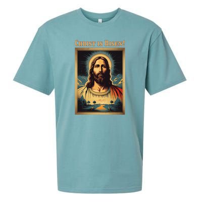 Christian Easter Jesus Christ Is Risen Sueded Cloud Jersey T-Shirt