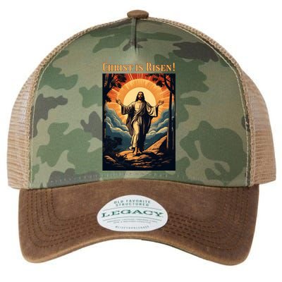 Christian Easter Jesus Christ Is Risen Legacy Tie Dye Trucker Hat