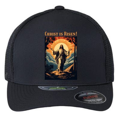 Christian Easter Jesus Christ Is Risen Flexfit Unipanel Trucker Cap