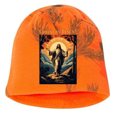 Christian Easter Jesus Christ Is Risen Kati - Camo Knit Beanie