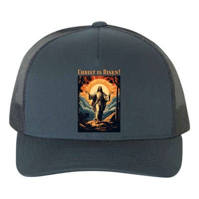 Christian Easter Jesus Christ Is Risen Yupoong Adult 5-Panel Trucker Hat