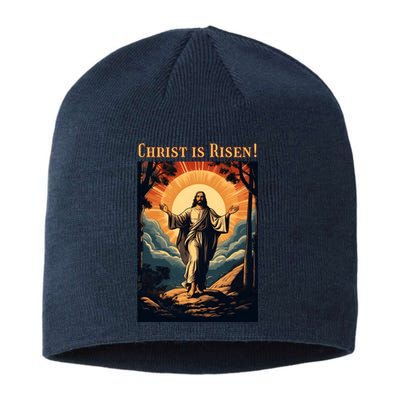 Christian Easter Jesus Christ Is Risen Sustainable Beanie