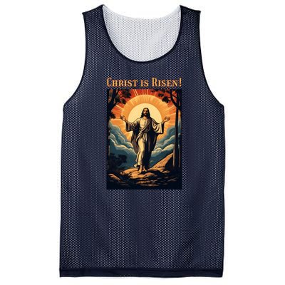 Christian Easter Jesus Christ Is Risen Mesh Reversible Basketball Jersey Tank