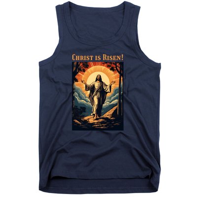 Christian Easter Jesus Christ Is Risen Tank Top