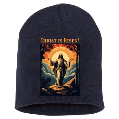 Christian Easter Jesus Christ Is Risen Short Acrylic Beanie