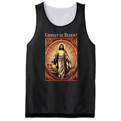 Christian Easter Jesus Christ Is Risen Mesh Reversible Basketball Jersey Tank