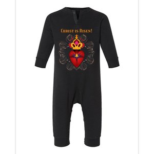 Christian Easter Jesus Christ Is Risen Infant Fleece One Piece