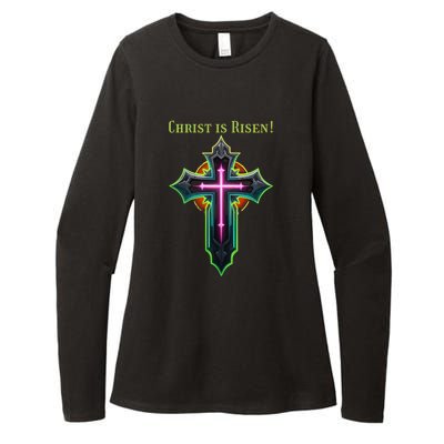 Christian Easter Jesus Christ Is Risen Womens CVC Long Sleeve Shirt