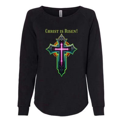 Christian Easter Jesus Christ Is Risen Womens California Wash Sweatshirt