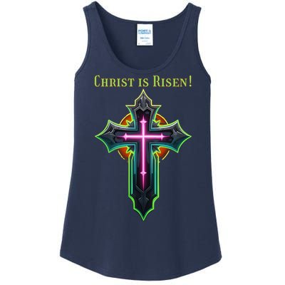 Christian Easter Jesus Christ Is Risen Ladies Essential Tank