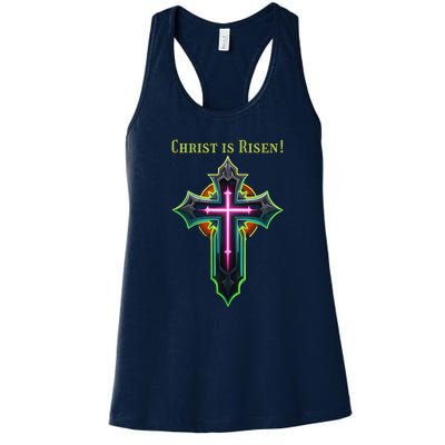 Christian Easter Jesus Christ Is Risen Women's Racerback Tank