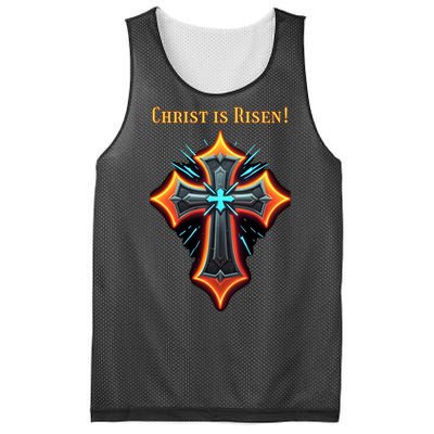 Christian Easter Jesus Christ Is Risen Mesh Reversible Basketball Jersey Tank