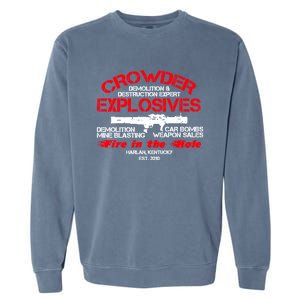 Crowder Explosives Justified Funny Humor Hoodie Garment-Dyed Sweatshirt