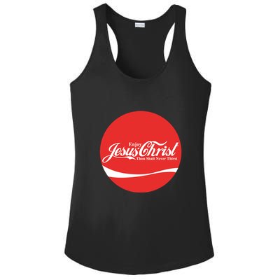 Cool Enjoy Jesus Christ Thou Shalt Mever Thirst Ladies PosiCharge Competitor Racerback Tank