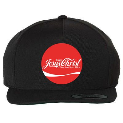 Cool Enjoy Jesus Christ Thou Shalt Mever Thirst Wool Snapback Cap