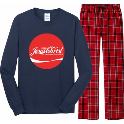 Cool Enjoy Jesus Christ Thou Shalt Mever Thirst Long Sleeve Pajama Set