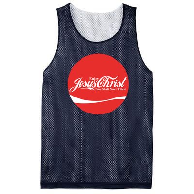 Cool Enjoy Jesus Christ Thou Shalt Mever Thirst Mesh Reversible Basketball Jersey Tank