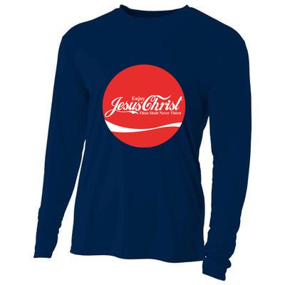 Cool Enjoy Jesus Christ Thou Shalt Mever Thirst Cooling Performance Long Sleeve Crew
