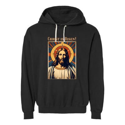 Christian Easter Jesus Christ Is Risen Garment-Dyed Fleece Hoodie