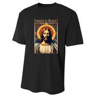 Christian Easter Jesus Christ Is Risen Performance Sprint T-Shirt